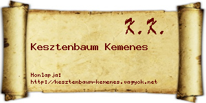 Kesztenbaum Kemenes névjegykártya